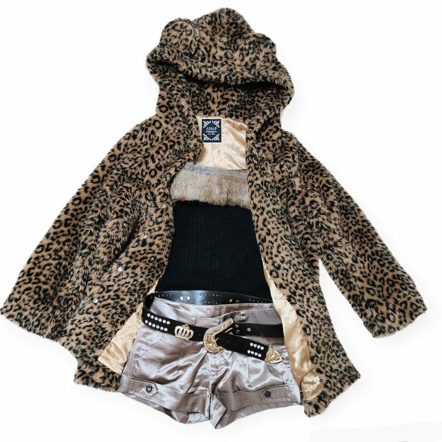 00s廃盤❤︎Y2k 平成ギャル 豹柄 ファーコート くま耳 itimi - メルカリ