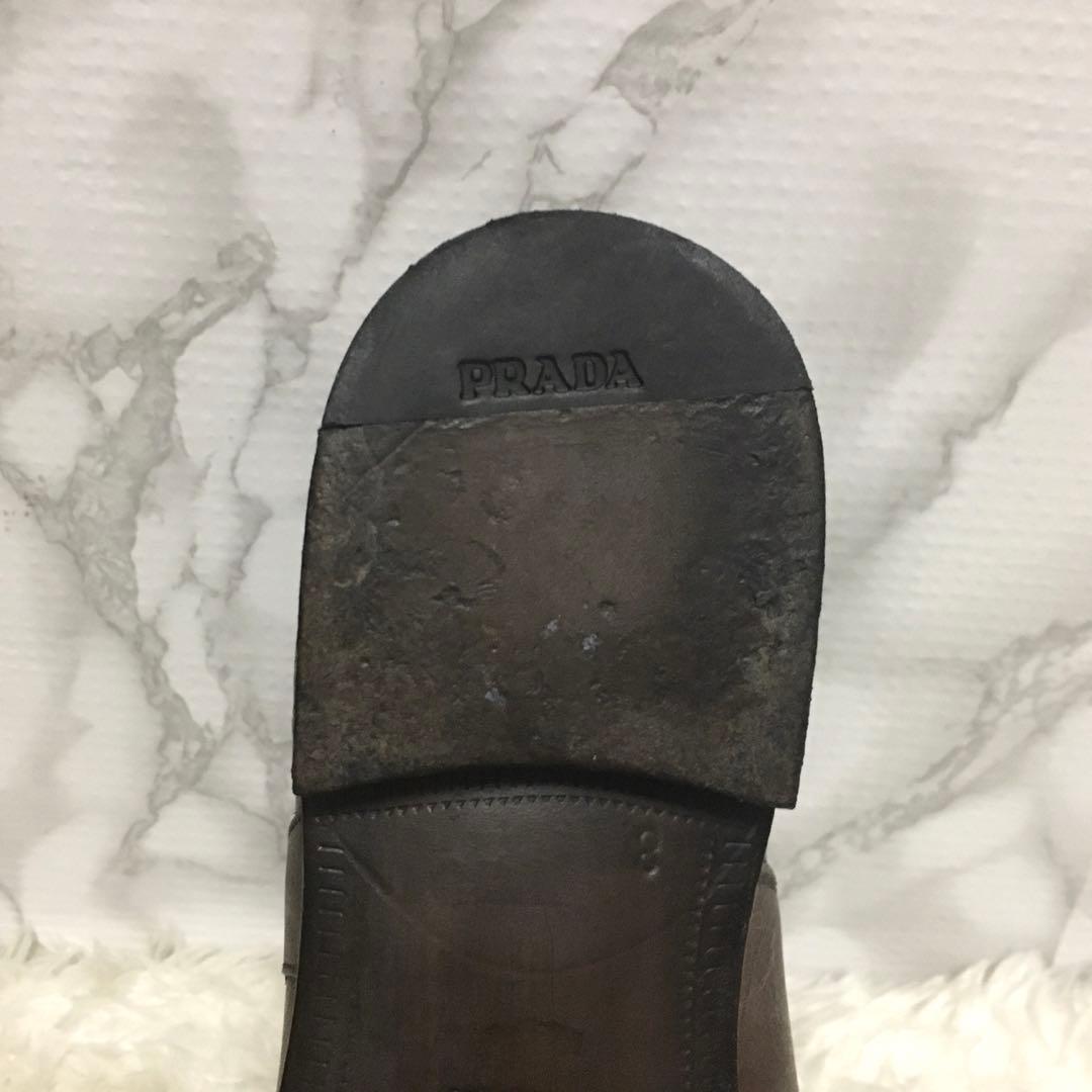 コ*イ様 美品 PRADA プラダ 本革 ダブルモンクストラップ シューズ