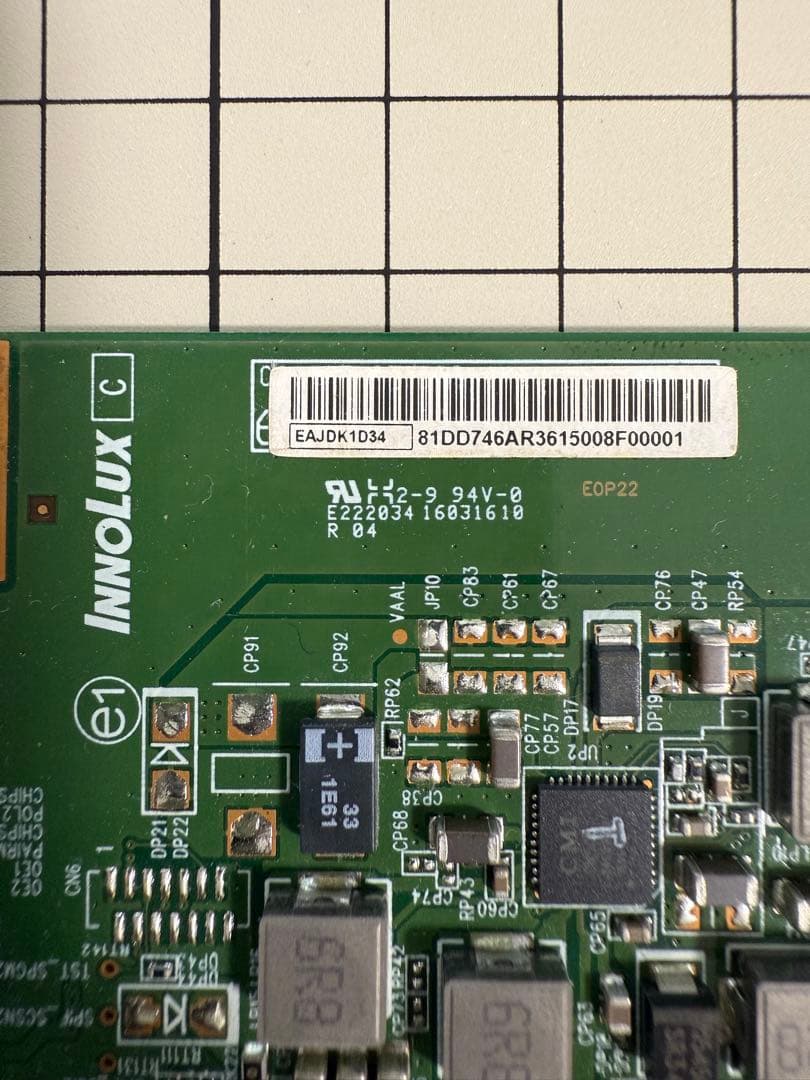 東芝REGZA 50Z20XのT-CON基盤 通電確認済み