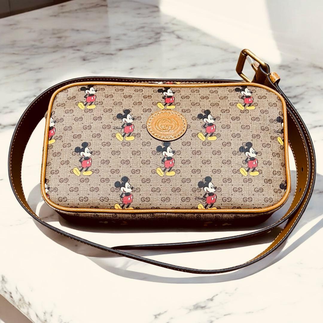 GUCCI グッチ ディズニー コラボ ミッキー ベルトバッグ ボディバッグ GUCCI（グッチ） 新品同様 × ディズニー GGスプリーム 603938 ミッキー