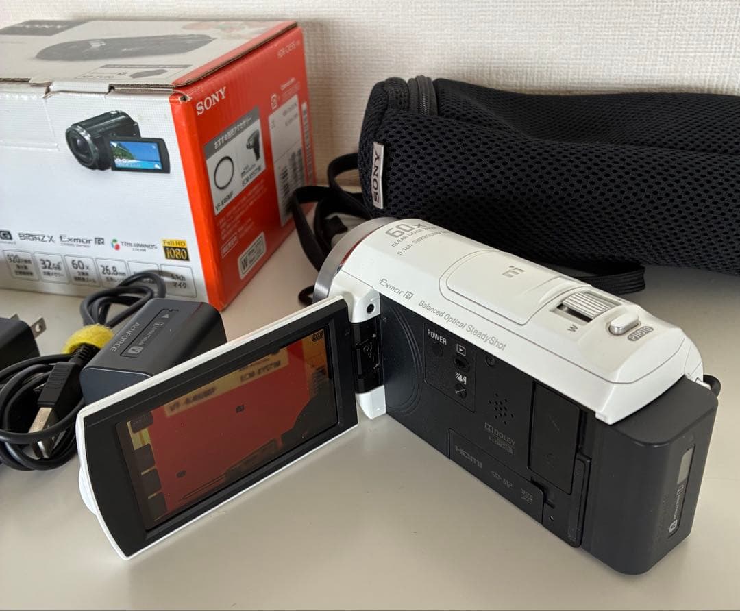 SONY 60倍ズーム/HDR-CX535 デジタルビデオカメラ白