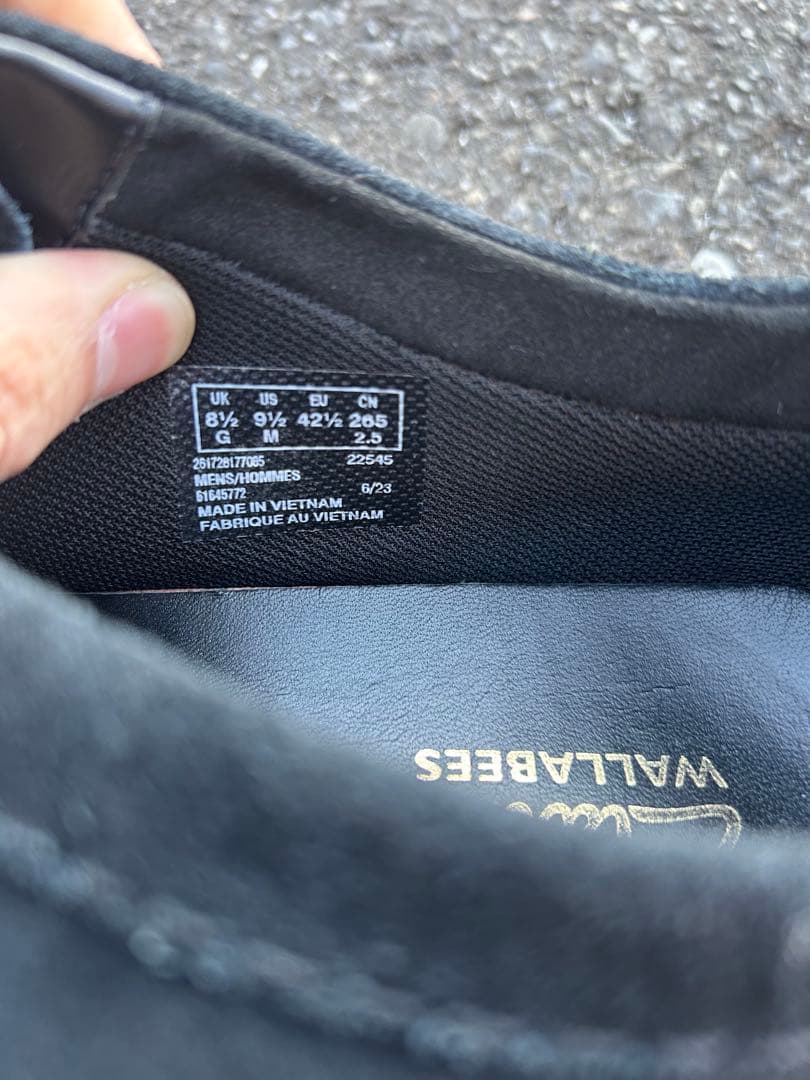 Clarks ワラビー ブラック 27.5cm 箱付き