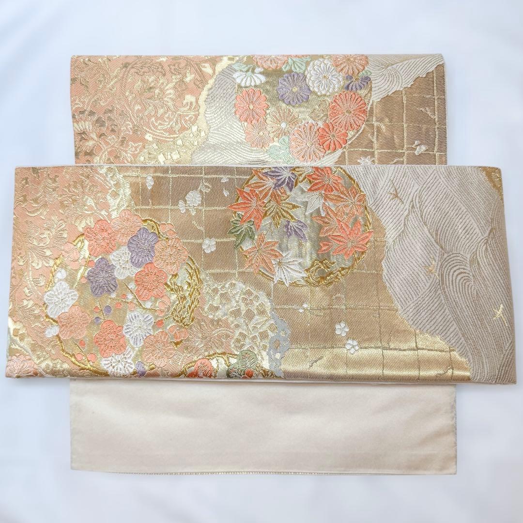 やっこ様 一体型 ワンタッチ帯 作り帯 マジックテープ 豪華 袋帯 二重