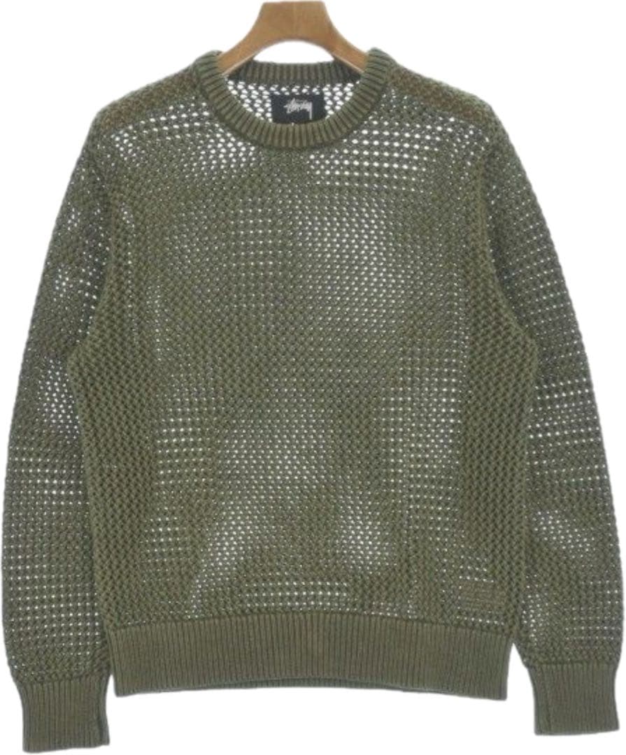 トップス Stussy Crew Neck Mesh Sweater Cotton Mesh L/S Crew – Premier