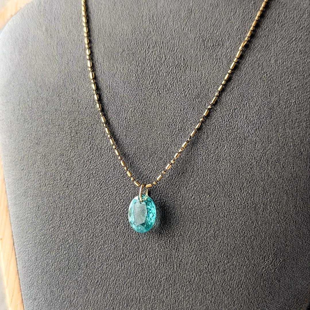 ♢こだま ここ様専用♢K18 アパタイト2.73ct チャ―ム ペンダントトップ