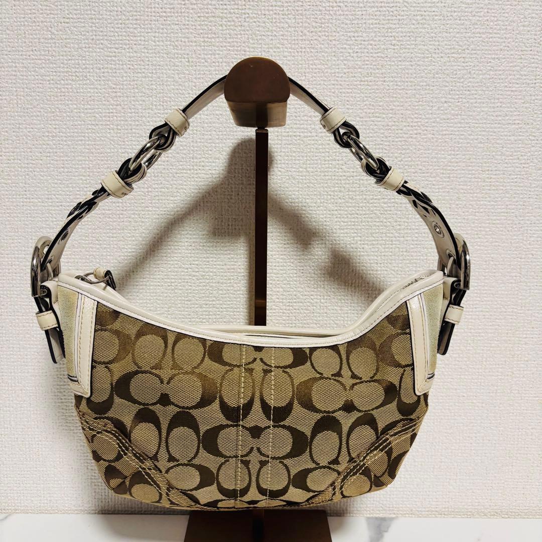 コーチ ワンショルダー 肩掛け ホーボー ハーフムーン シグネチャー