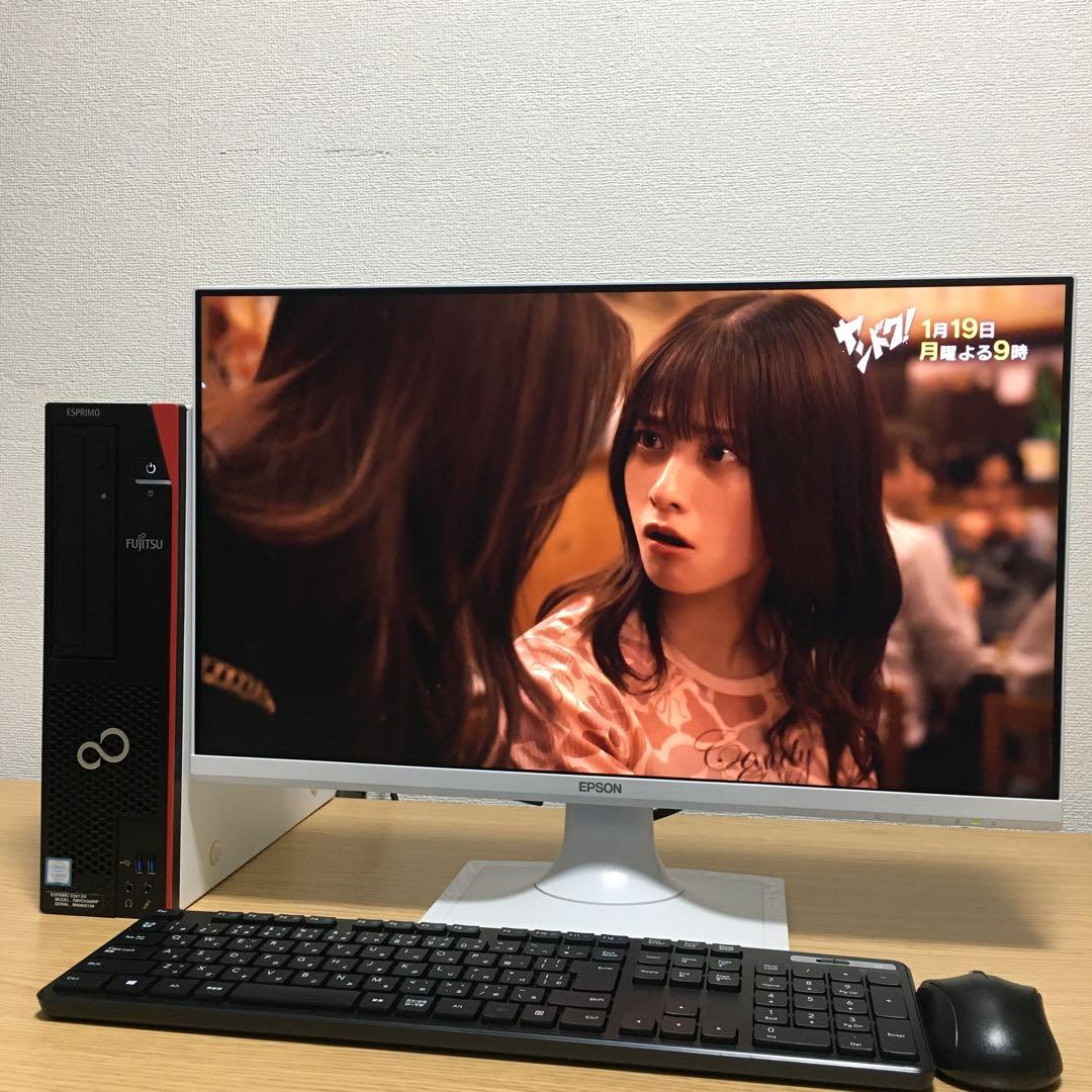 富士通 Win11 快速i3 8Gメモリ 新品SSD 23.8'フルHDモニター - メルカリ