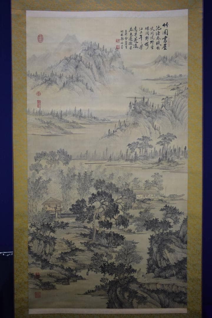 不詳/作者不詳/山水画賛/大幅/布袋屋掛軸HF-940 - メルカリ