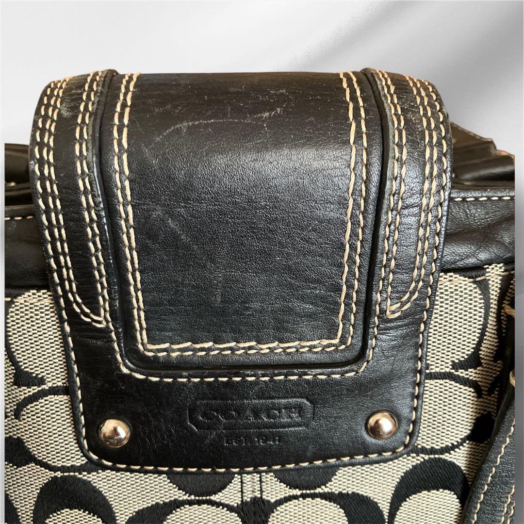 COACH コーチ ワンショルダーバッグ キャンバス F13975 ターンロック