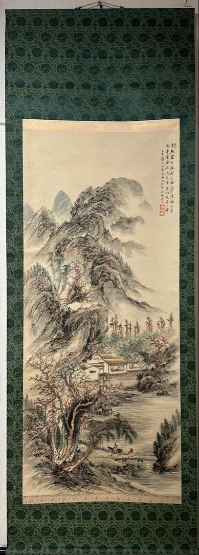 掛け軸　帆足杏雨［秋景山水図］紙本　肉筆　木箱！ 帆足杏雨の掛軸｜開運！なんでも鑑定団｜テレビ東京