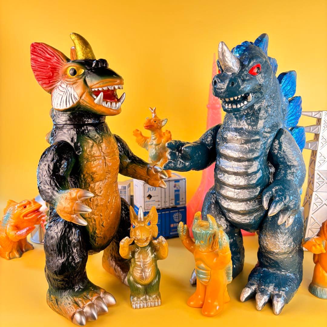 マルサン 450シリーズ キングゴドラス・ドラギラス パチ怪獣ソフビ