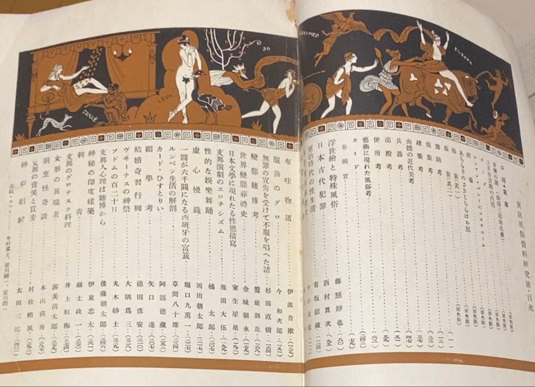 今和次郎、伊波普猷、伊東忠太、村松梢風等 / 犯罪科學別冊異状風俗資料研究號