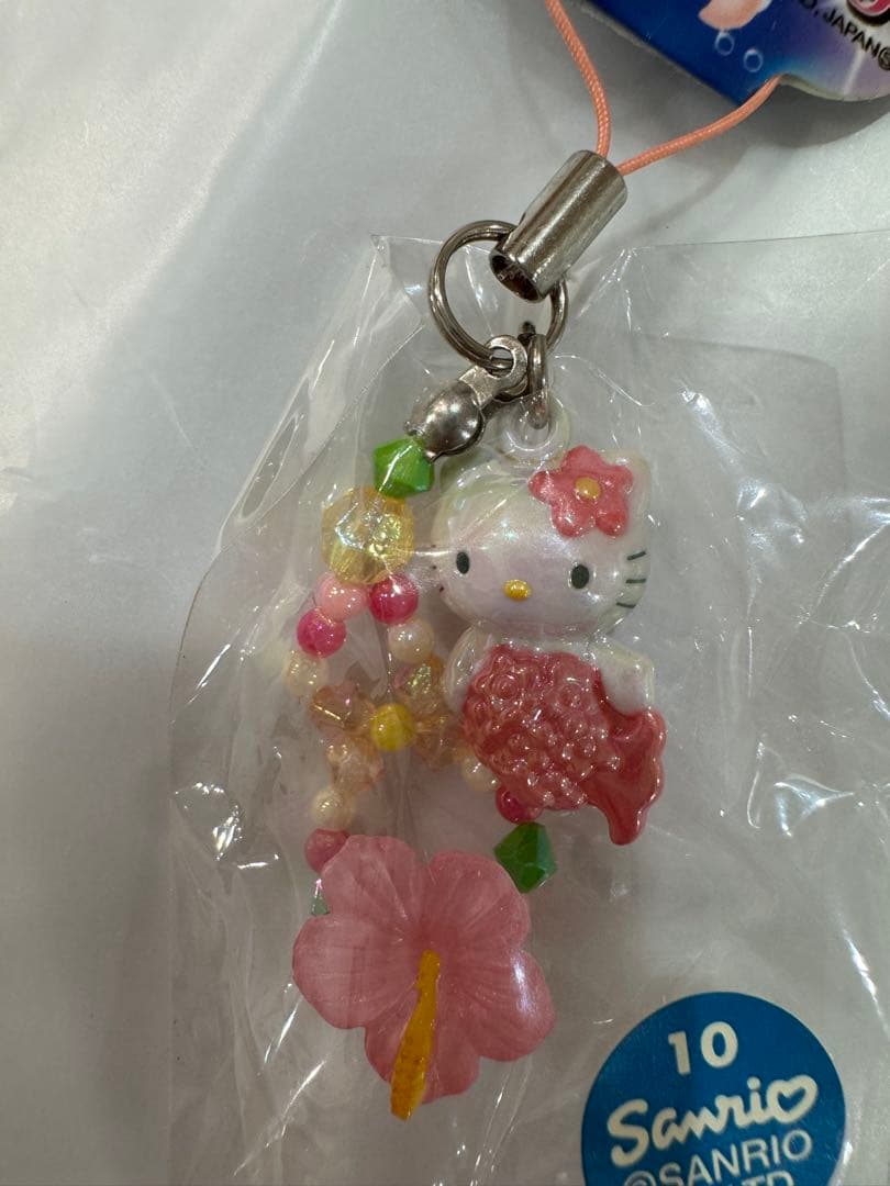 ハローキティ マーメイド ハイビスカス ストラップ 根付け - メルカリ