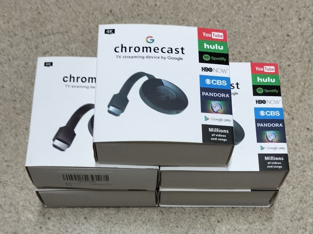Google Chromecast 4K ストリーミングデバイス（5個セット） Amazon.co.jp: Google Chromecast - HDMIケーブル付きストリーミング