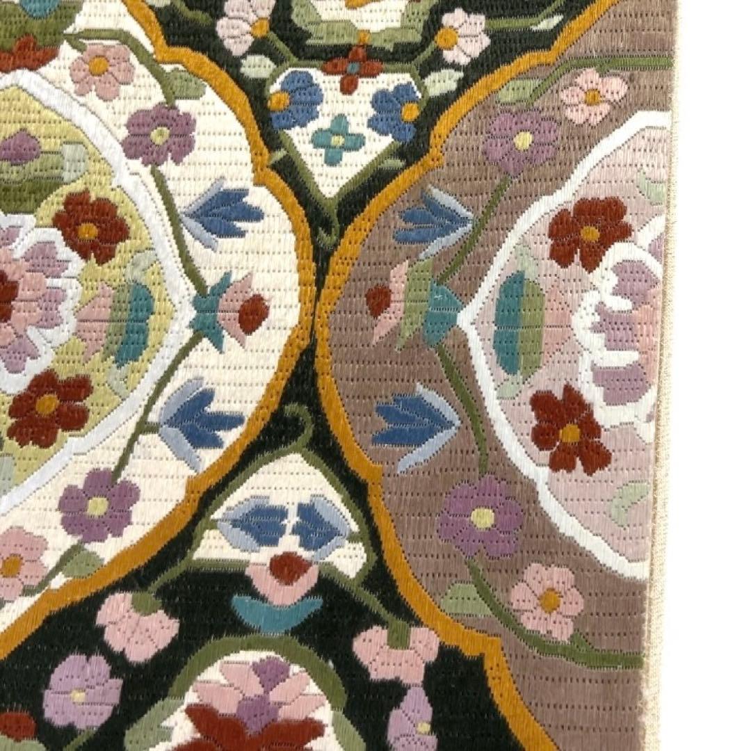 袋帯 華紋 絽刺し 唐花 唐草 氷割れ 金通し 着物 021a d - メルカリ