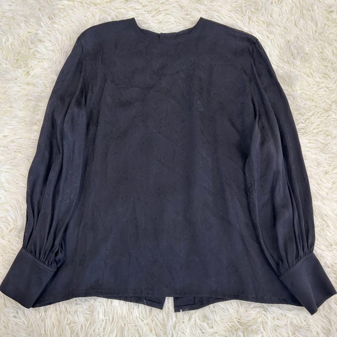 Christian Dior】 CD シルク100% バックボタン ブラウス - メルカリ