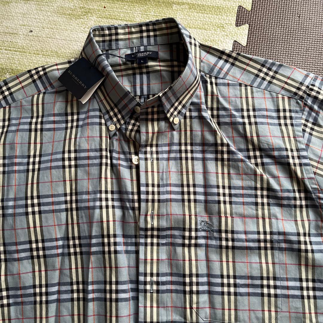 BURBERRY チェック柄 長袖シャツ Lサイズ 新品タグ付 - メルカリ