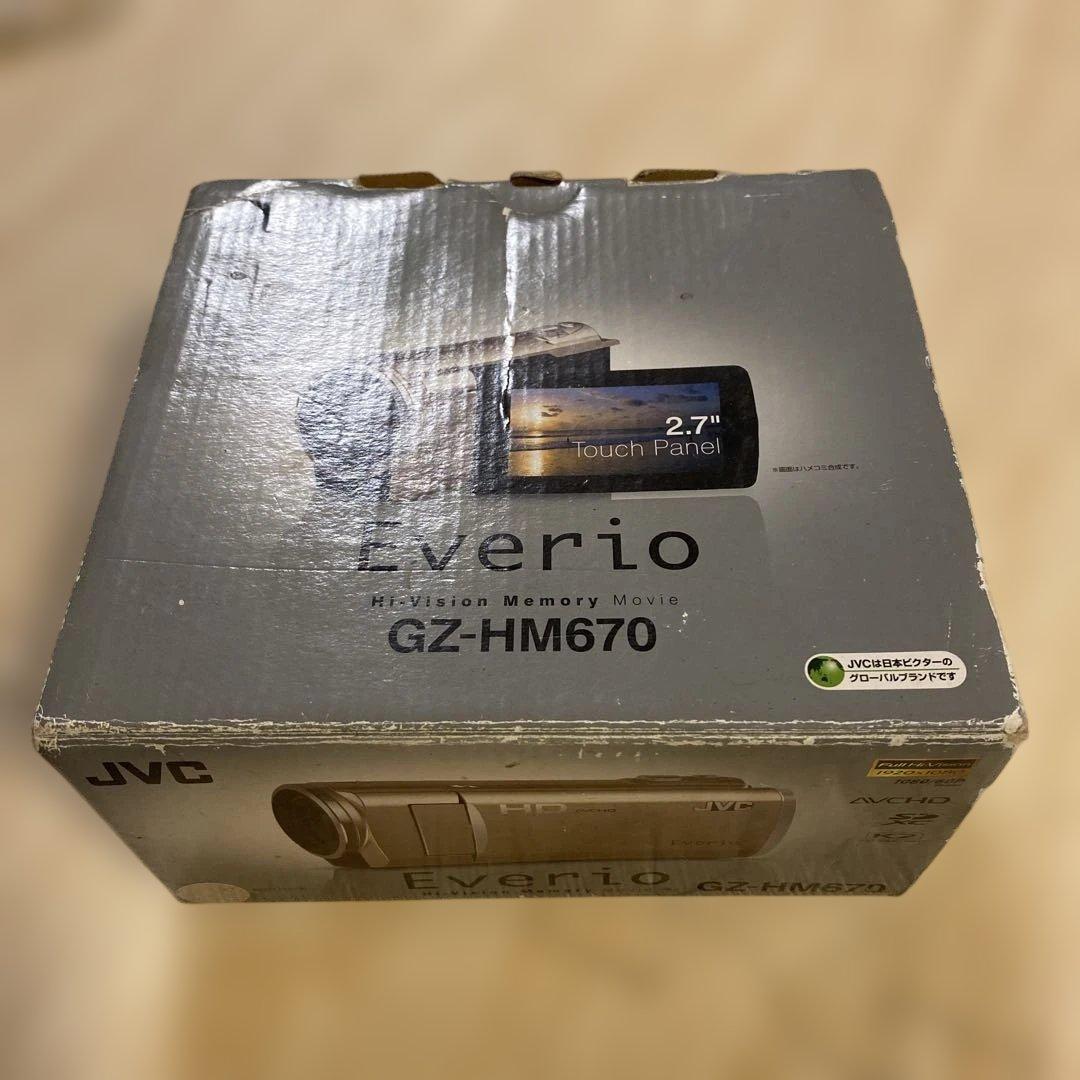 JVC ビクター エブリオ GZ-HM670 元箱付き ハイビジョンメモリームービー“Everio（エブリオ）”「GZ‐HM670」に