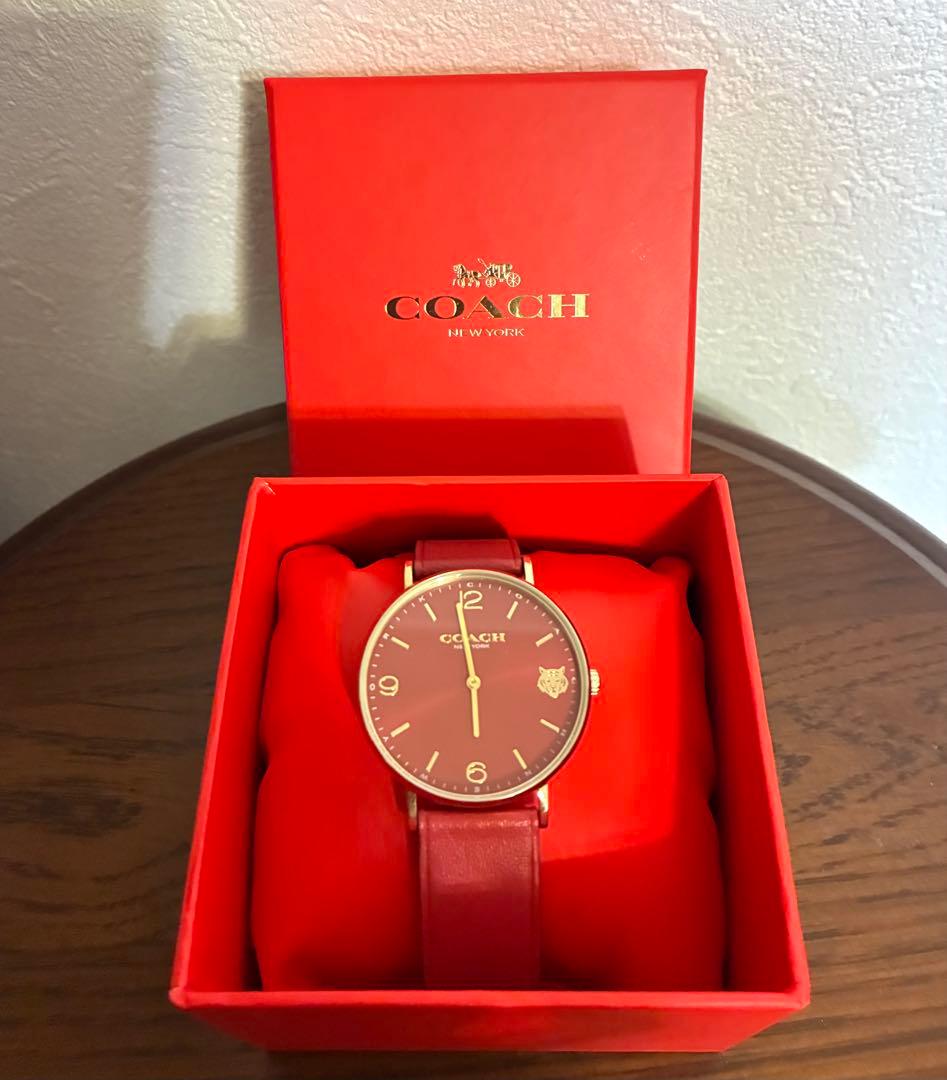 COACH レディース 腕時計 PERRY レッド COACH コーチ 腕時計 レディース Perry ペリー レッド 赤 レザー 人気