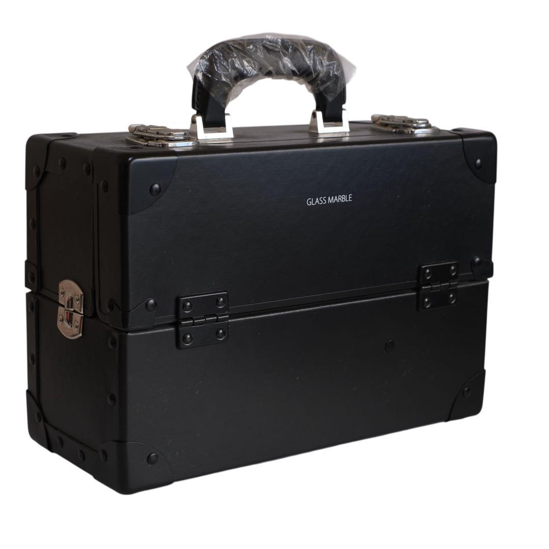 GLASS MARBLE メイクボックス ブラック 2段式　新同品 GLASS MARBLE メイクボックス ブラック 2段式 新同品 - メルカリ