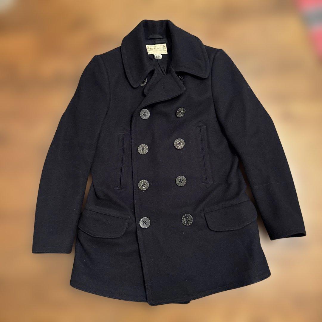 RRL 10ボタンウールピーコート ネイビー ダブルアールエル Pコート