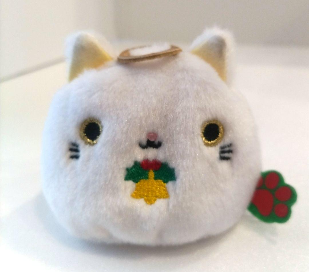 ねこだんご クリスマス お手玉 ぬいぐるみ 白猫 エンジェル 天使 三英
