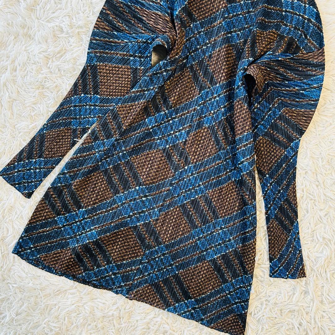 プリーツプリーズ ロングカーディガン バルーンスリーブ イッセイ