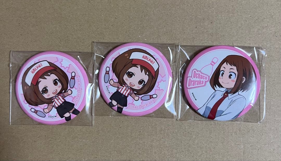 ヒロアカ ラウンドワン 缶バッジ 麗日お茶子 - メルカリ