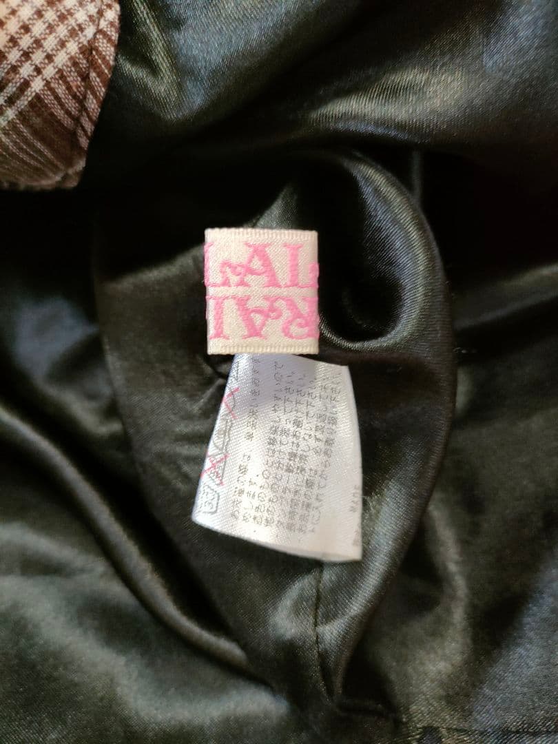 リズリサ トゥララ チェック ダークコア リボン レース y2k ワンピース