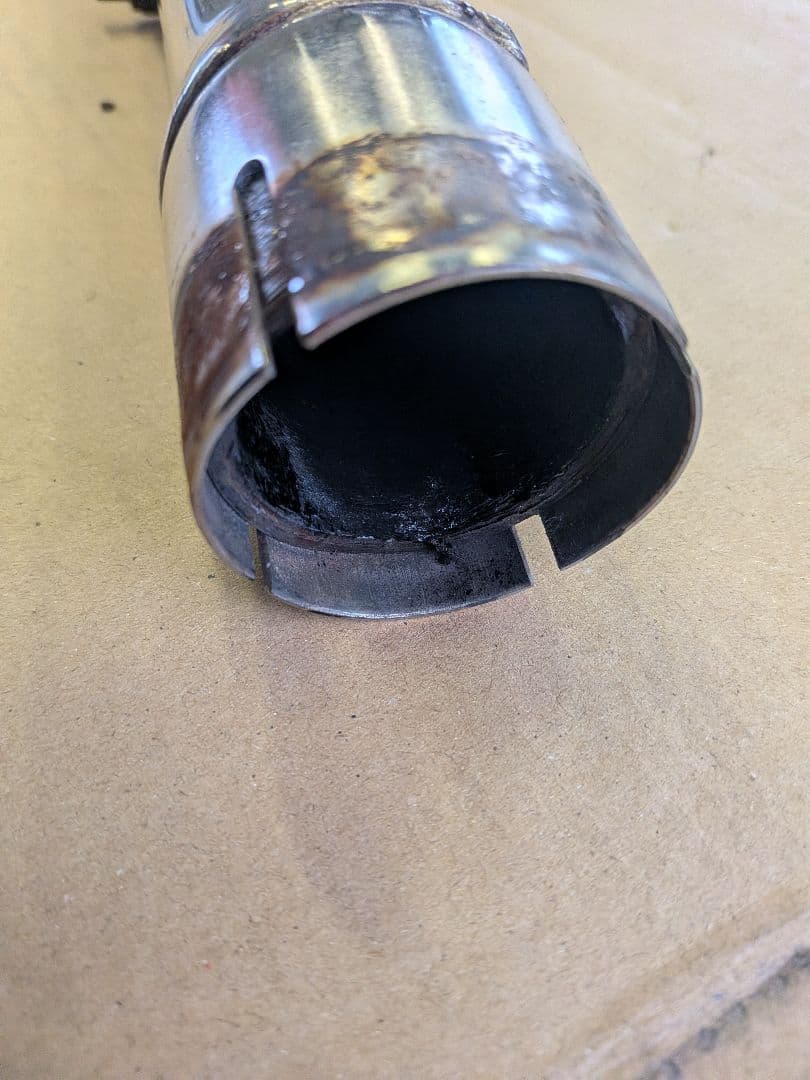 sr400 から取外し スーパートラップ マフラー スリップオン - パーツ一
