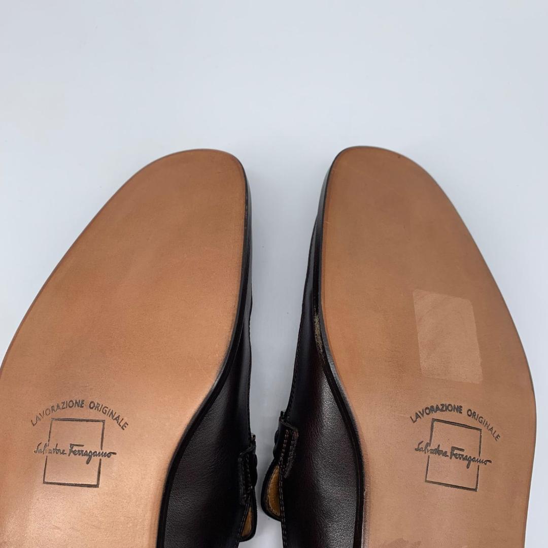 未使用級✨サルヴァトレーフェラガモ シューズ シルバー金具 26.5cm