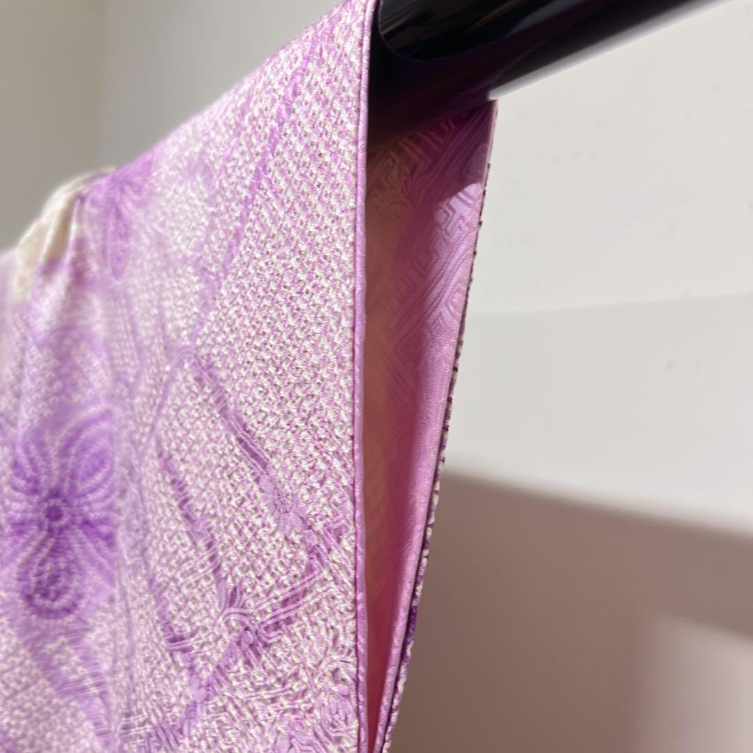 振袖 総絞り 銀彩 牡丹 梅花 薄紫 成人式 着物 125tz