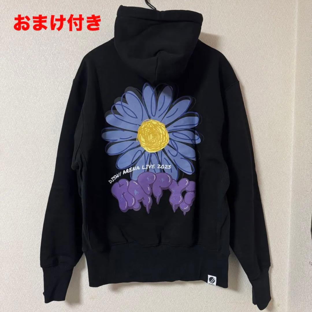 DISH// HAPPY？ フーディー パーカー トレーナー M 黒 ブラック DISH// HAPPY？ フーディー パーカー トレーナー M 黒 ブラック