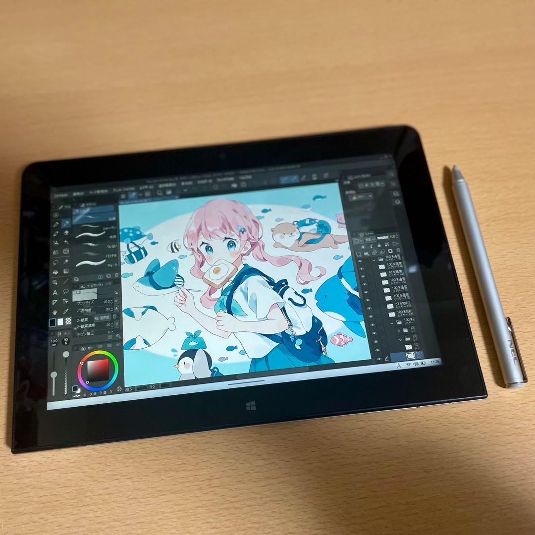 ◎特価! NEC ワコム 筆圧2048段階 128GB お絵描きタブレット プロのイラストレーターが挑戦！ ワコムのペン技術を搭載したWindows