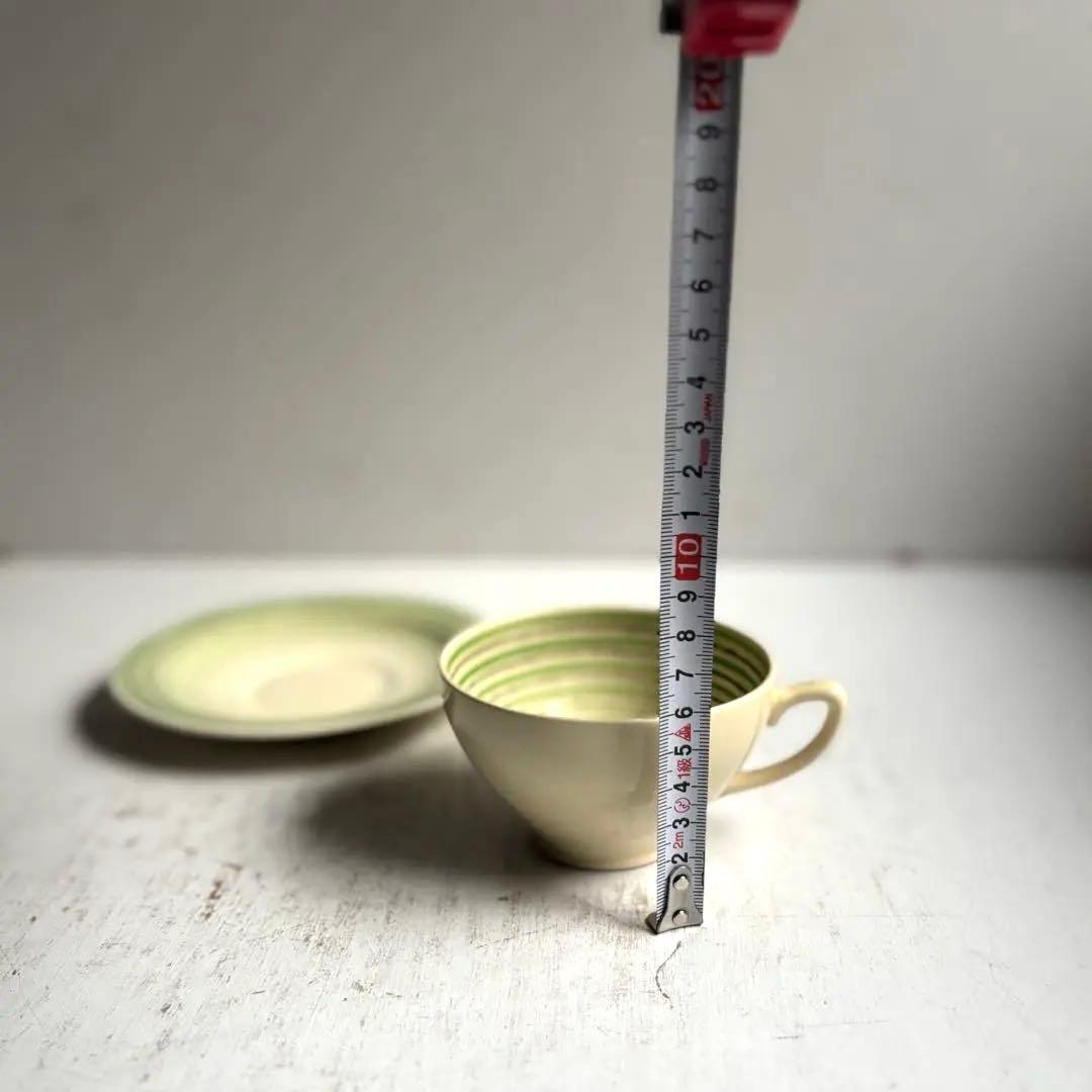 842 英国 アンティーク スージークーパー カップ&ソーサー クレヨン