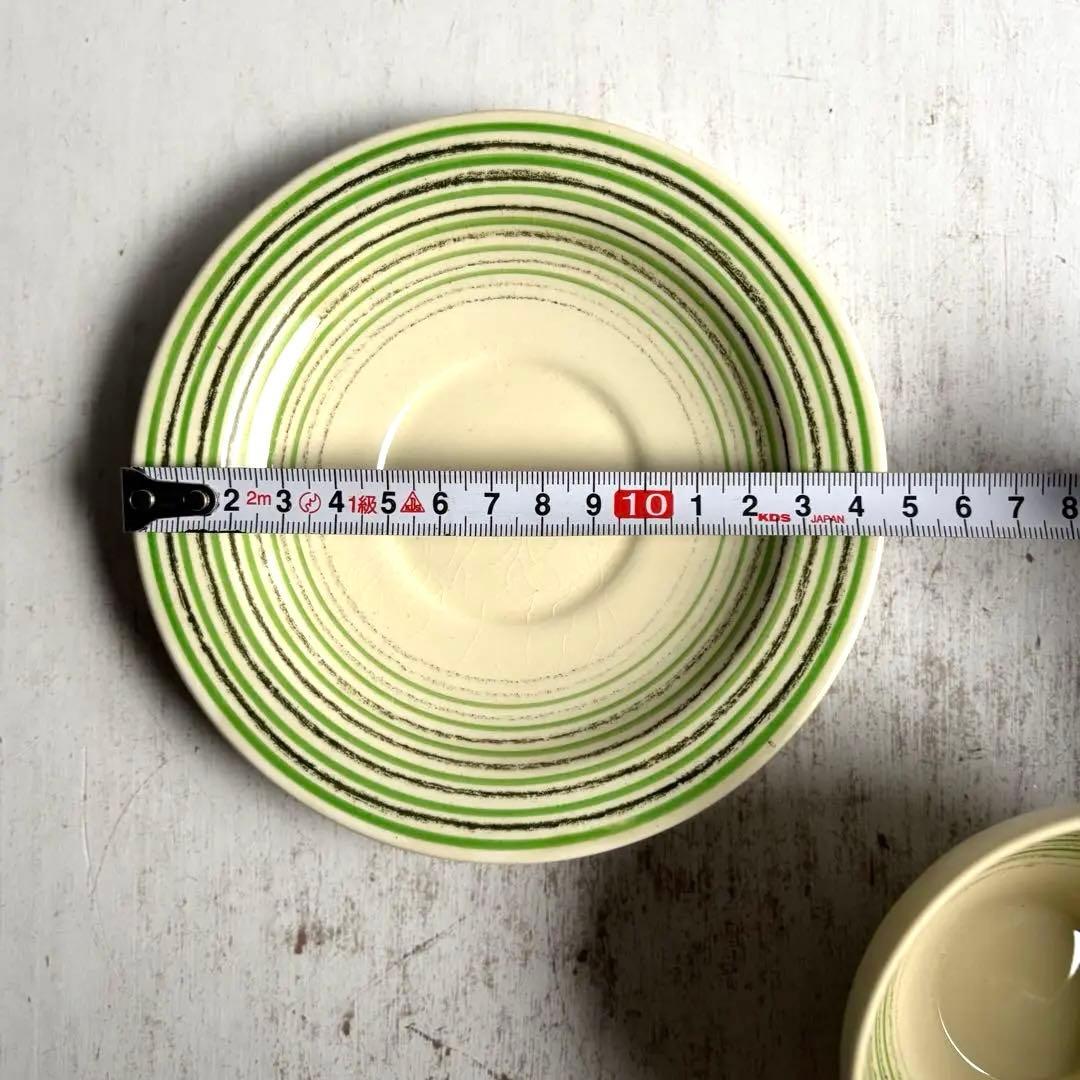 842 英国 アンティーク スージークーパー カップ&ソーサー クレヨン