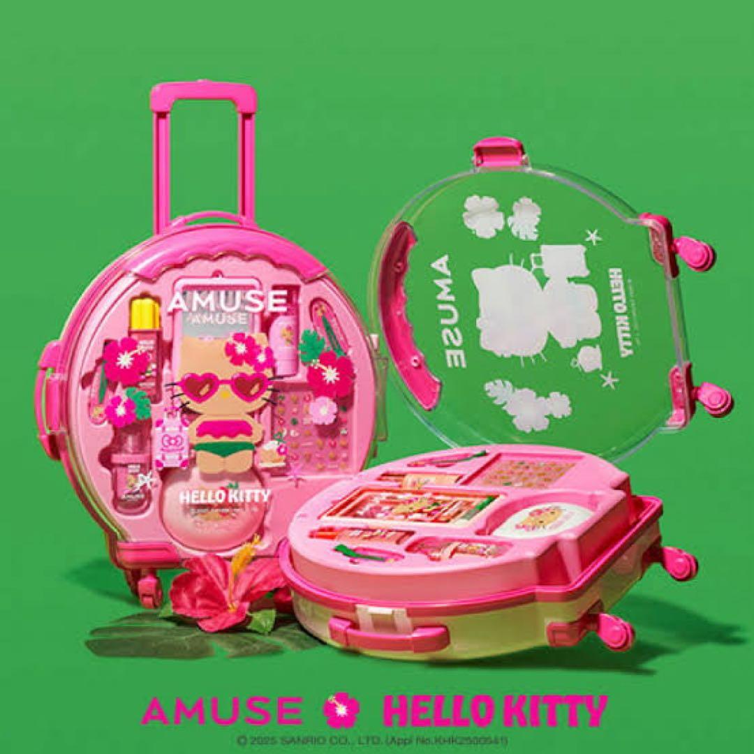 【新品未使用】AMUSE 日焼けキティラージキャリー　Warm tone AMUSE×日焼けハローキティコラボキャリーケースレビュー | TikTok
