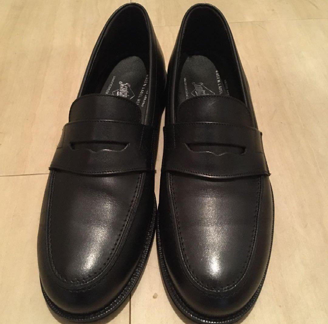 グリーンレーベル GLR ハッスイ スムース フレンチ ローファー -撥水