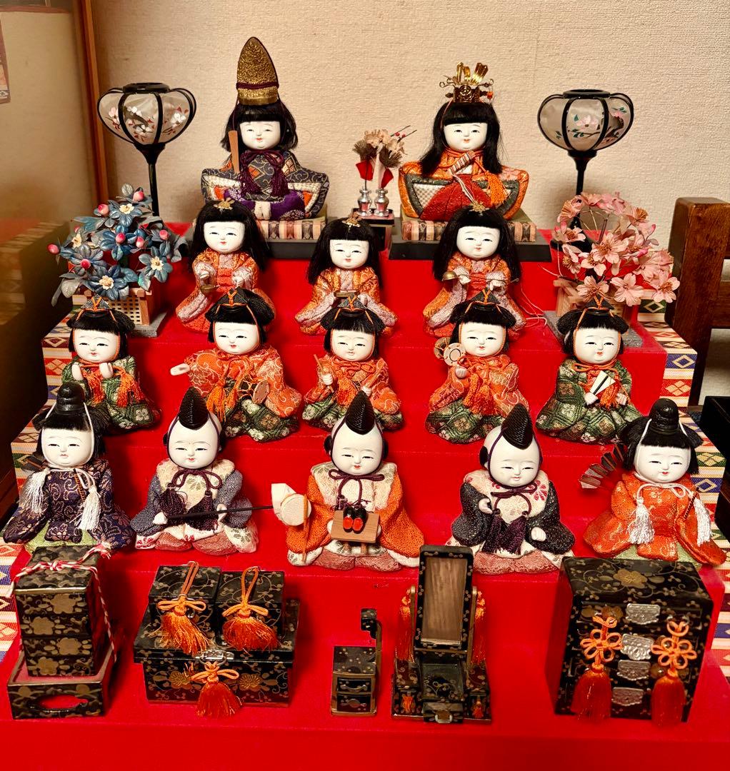 雛人形5段飾り ひな 5段飾り / コンパクト 雛飾り ひな人形 五段飾り ちりめん 京都