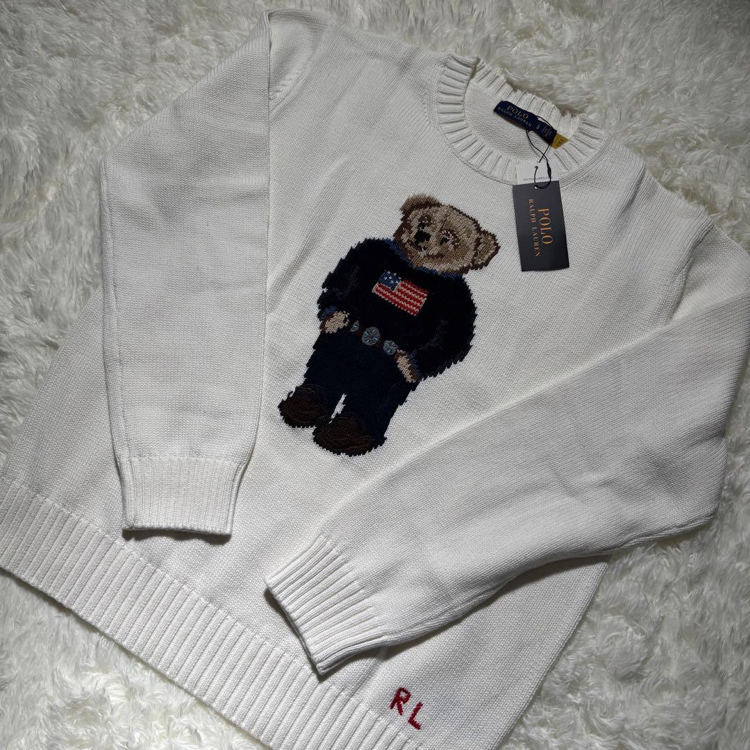 Lサイズ　ラルフローレン ポロベア セーター ホワイト メンズ　レディース 楽天市場】ラルフローレン ポロ レディース ポロベアー 紺ブレスタイル