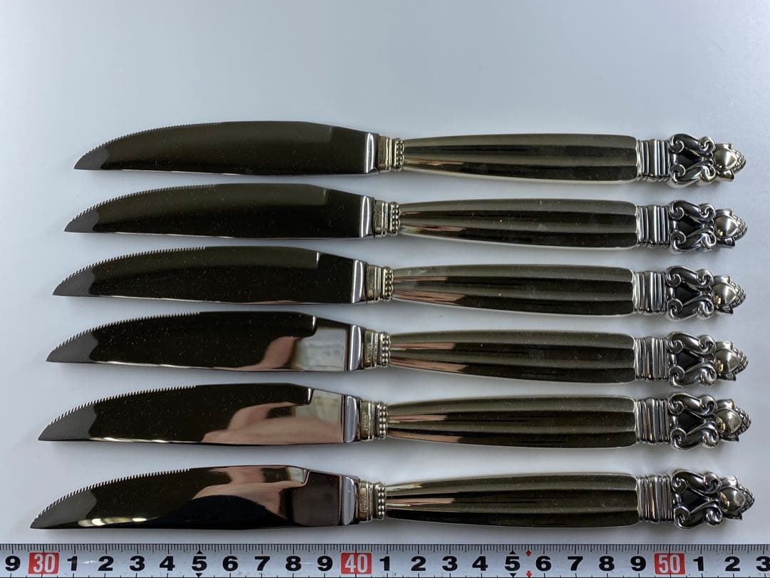 ジョージジェンセン エコーン ミートナイフ 6本組 袋付 484g 23.1