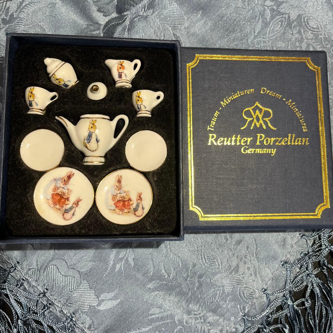ロイターポーセリン ピーターラビット ミニチュア ティーセット ドイツ