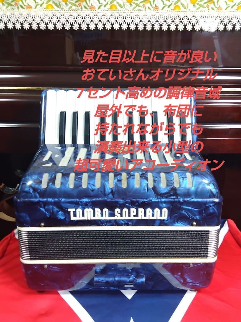 美品即演奏可）TAMBO SOPRANO アコーディオン 青【信頼の日本製】