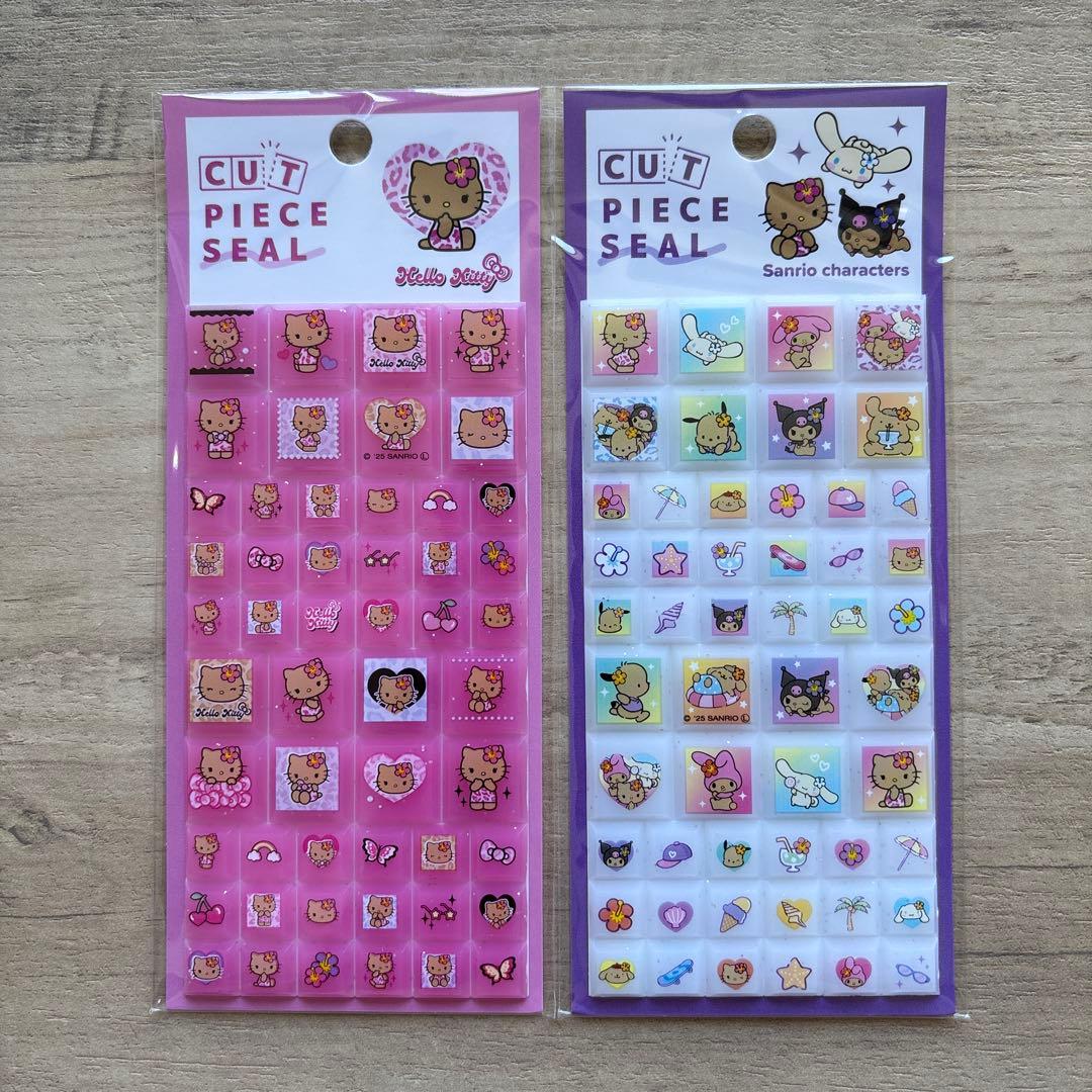 サンリオ ハローキティ 日焼けキティ タイルシール ハイビスカス 2種類