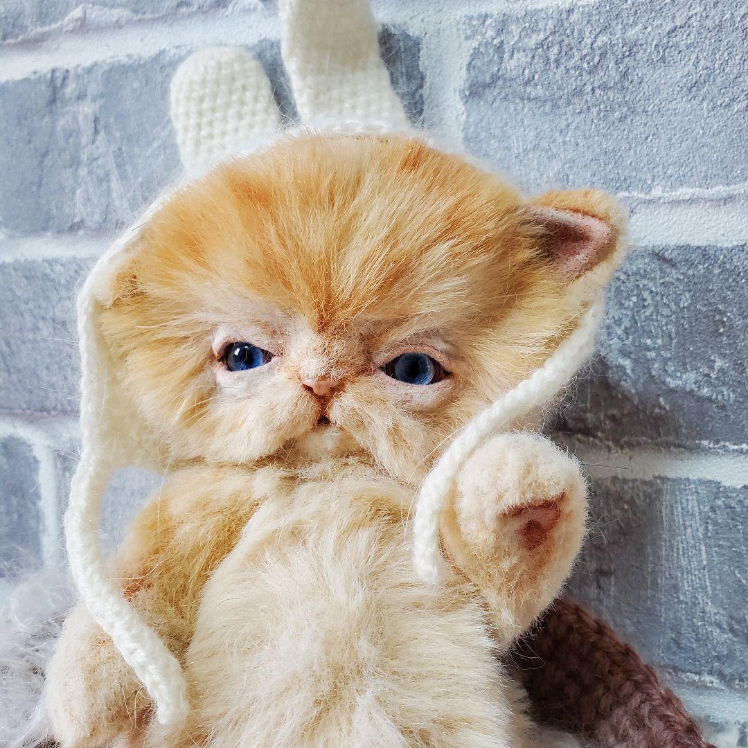 アートドール テディベア ぬいぐるみ 猫 ネコ 海外 アーティスト 作家