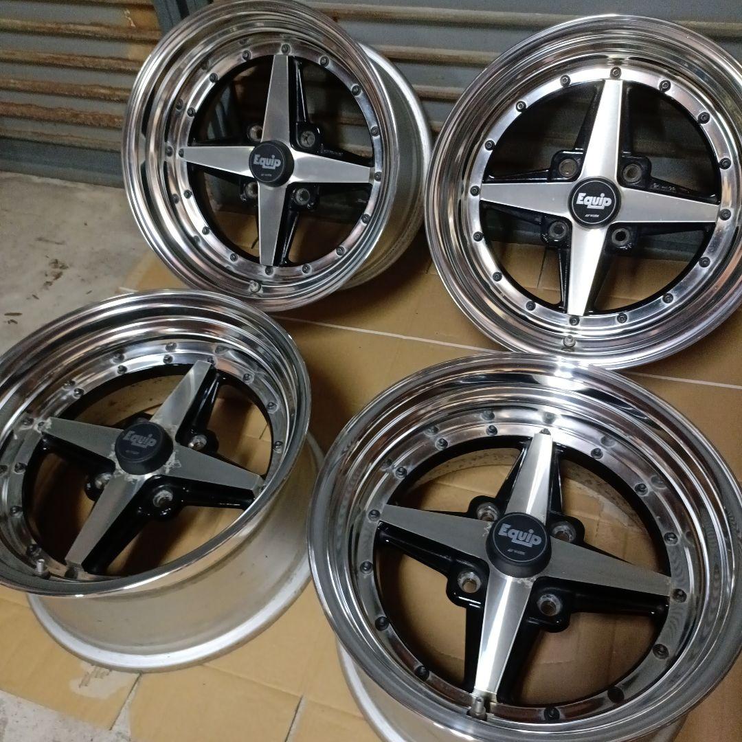ワーク Equip エクイップ01 7.5j×15インチ 4本セットリペア済