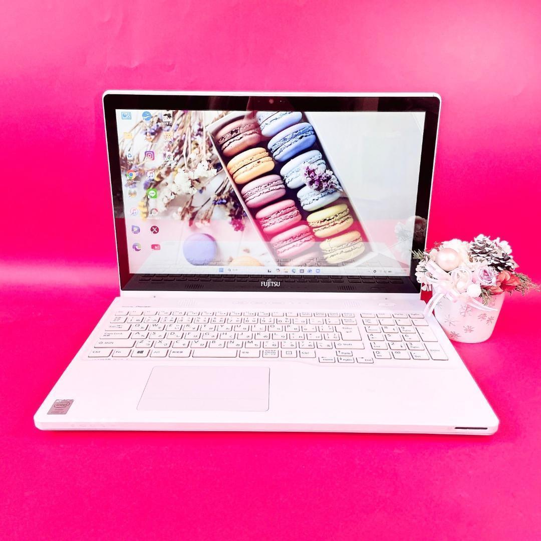 タッチパネル❣️Corei7薄型ノートパソコンSSDブルーレイ白Windows11