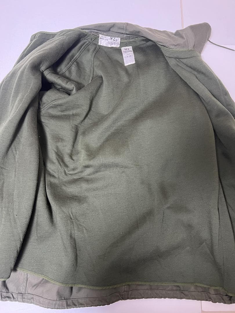 フランス軍 実物 後継パーカーコート 92L ライナー付 オリー