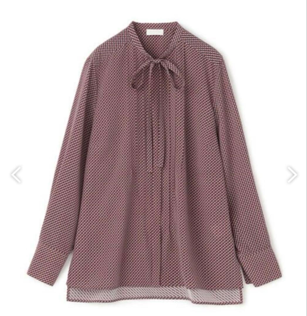 トゥモローランド Ballsey キカダイアゴナルプリント ボウタイブラウス