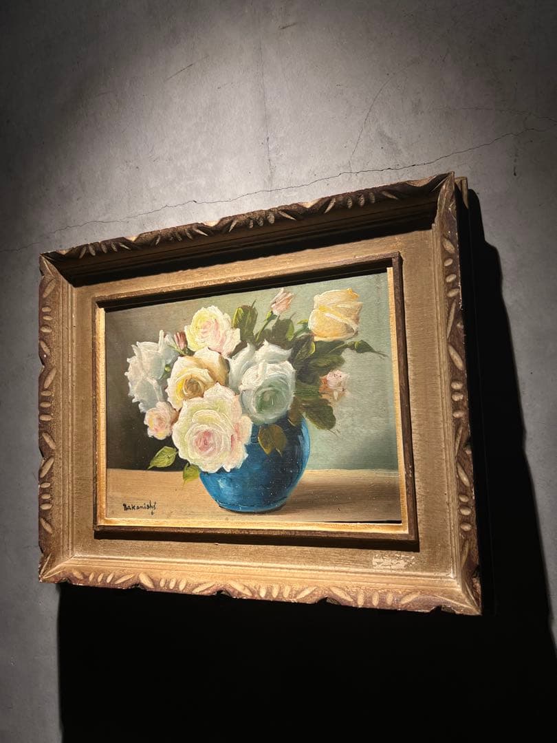 時代物 肉筆油彩画 antique